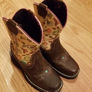 Leather justin boots EUC